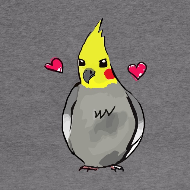 Grumpy Cockatiel by danonbentley